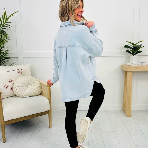 Oversized Denim Shacket - Picture 2 of 5